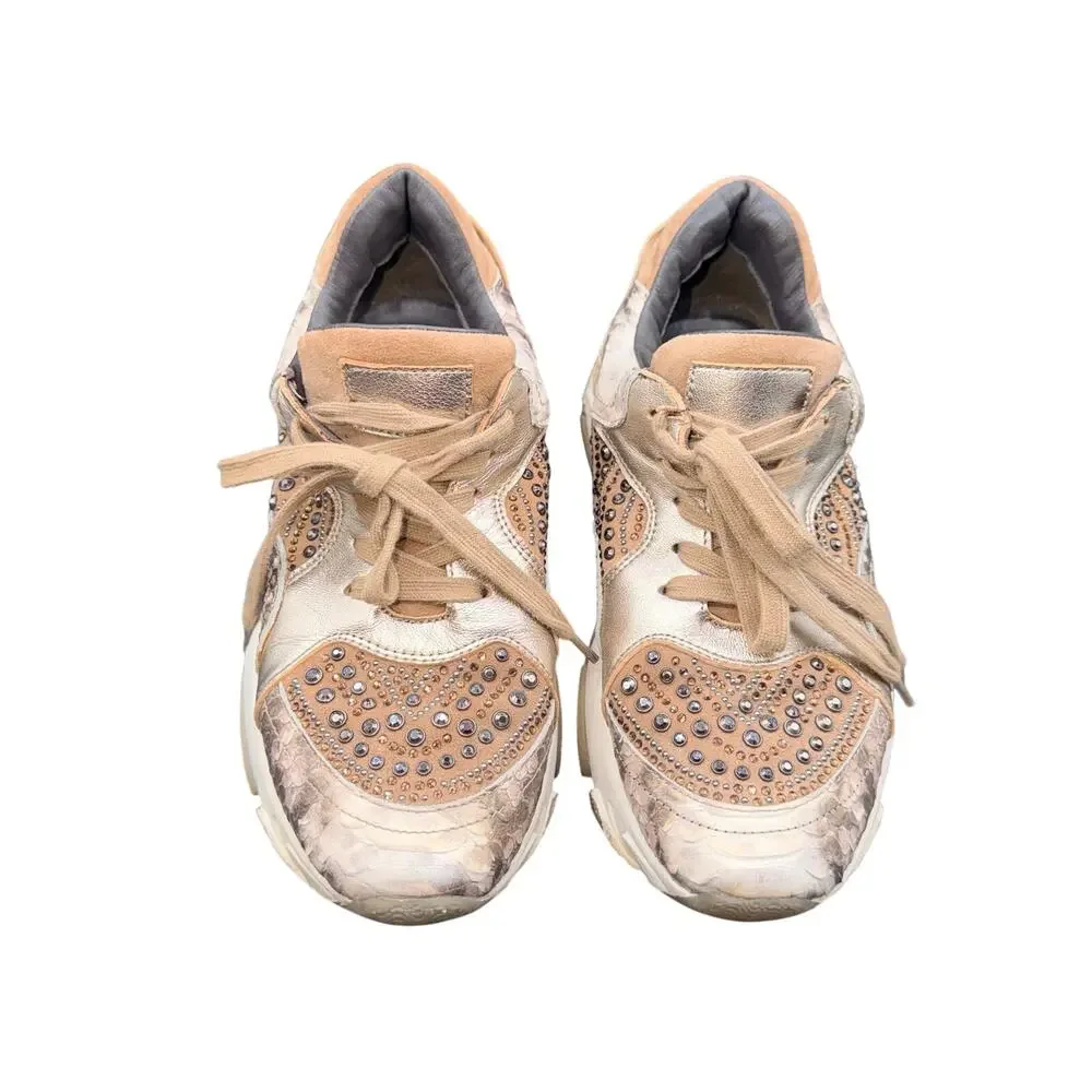 Vince Camuto Tonnidie Sneakers Womens 9 Studded Platform Leather Shoes